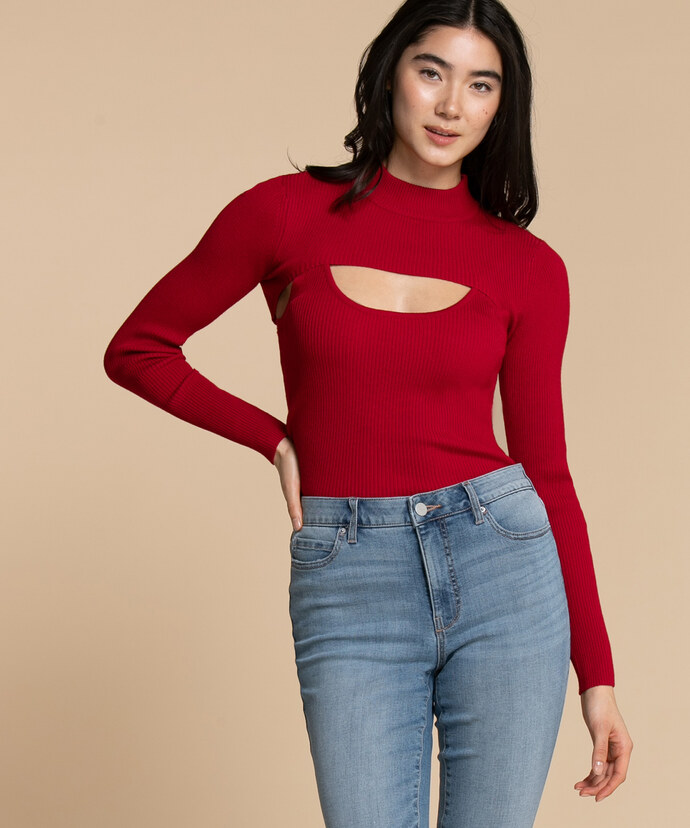 Cut-Out Shrug Sweater Image 1