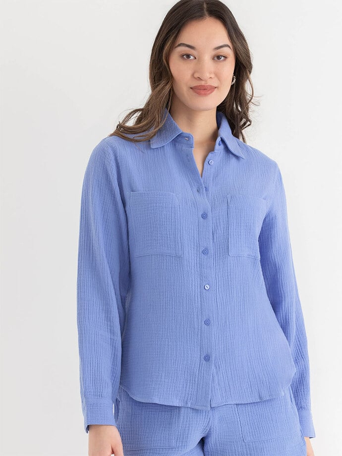 Classic Fit Crinkle Cotton Shirt Image 4