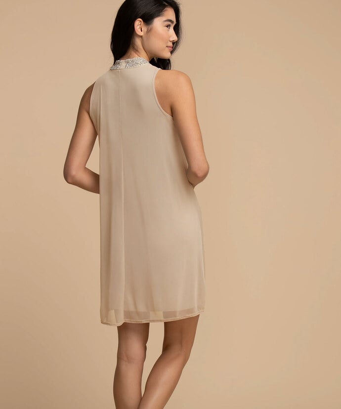 Tiana B Sleeveless Beaded Neckline Dress Image 3