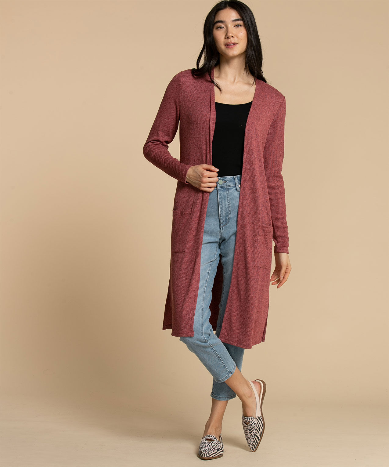 Open Ribbed Duster Cardigan Rickis
