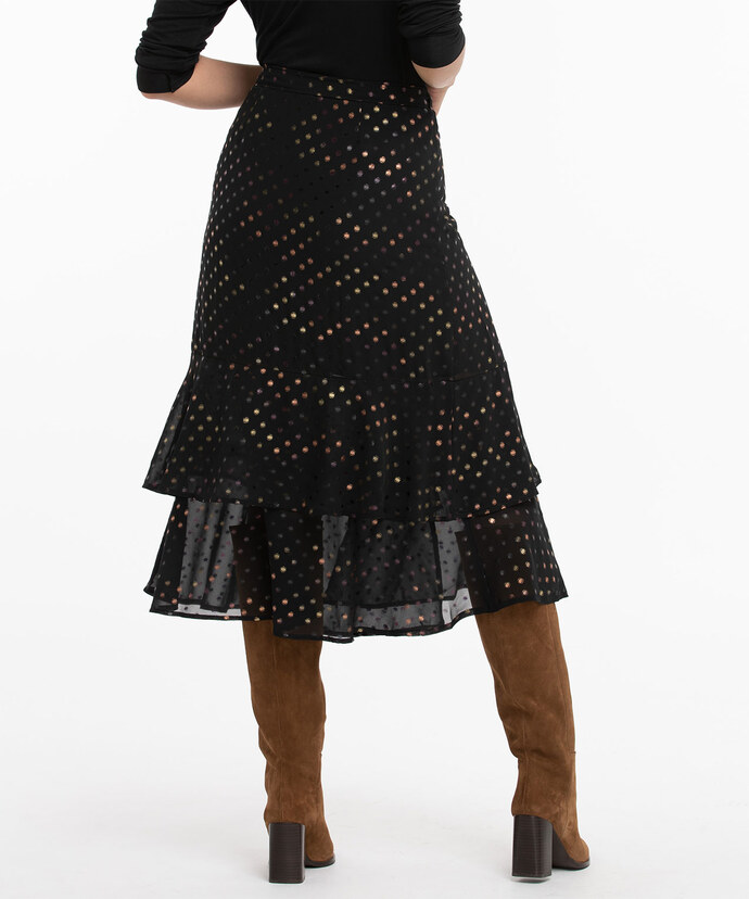 JUNE & HUDSON Polka Dot Wrap Midi Skirt Image 4
