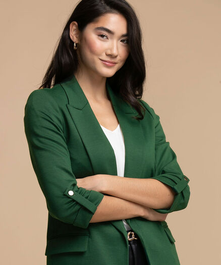 Jules and Leopold Rolled Sleeve Blazer, Green