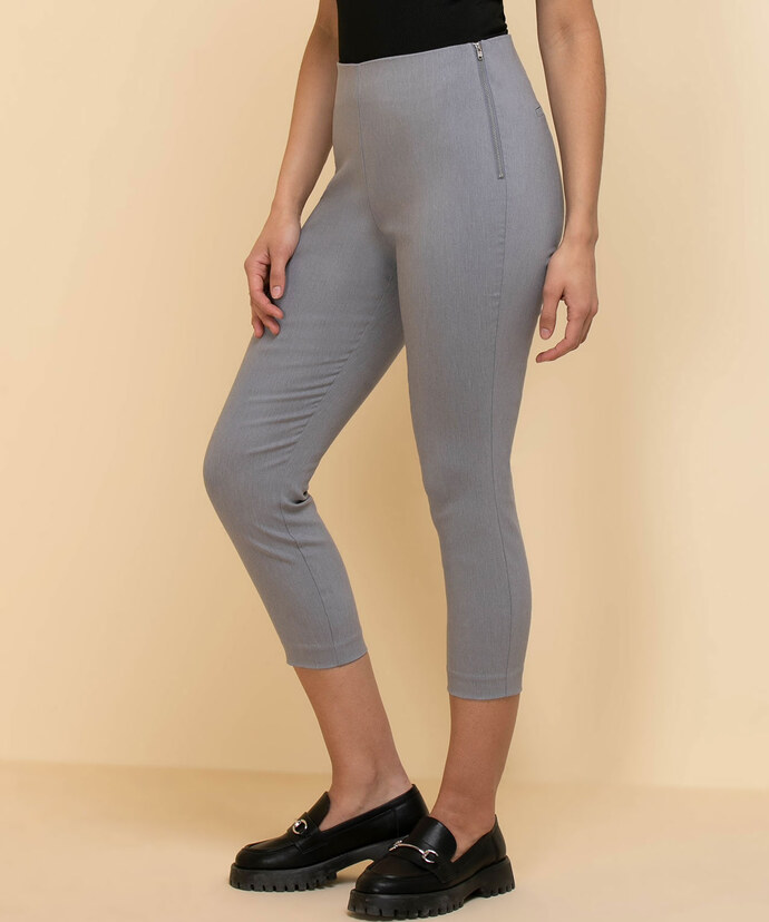 Audrey Skinny Crop Pant with Side Zip Image 1