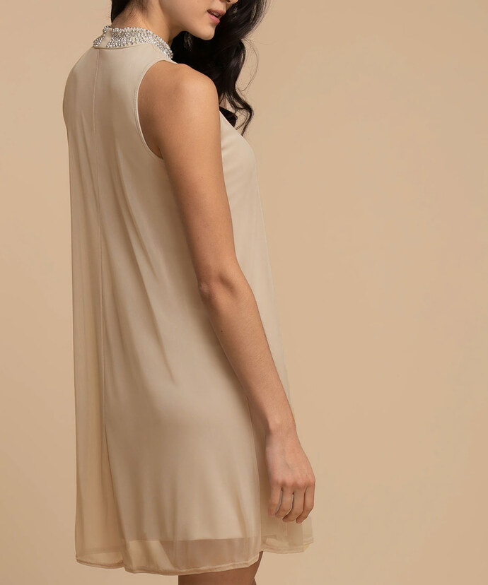 Tiana B Sleeveless Beaded Neckline Dress Image 4