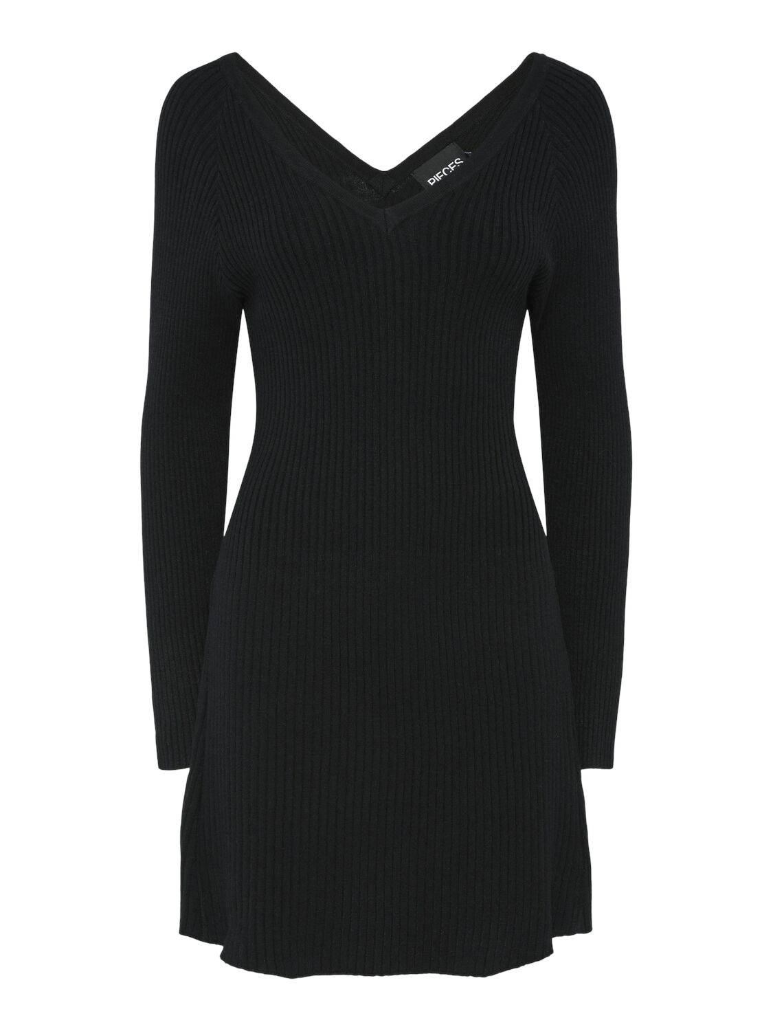 Prista Long Sleeve V Neck Rib Knit Dress