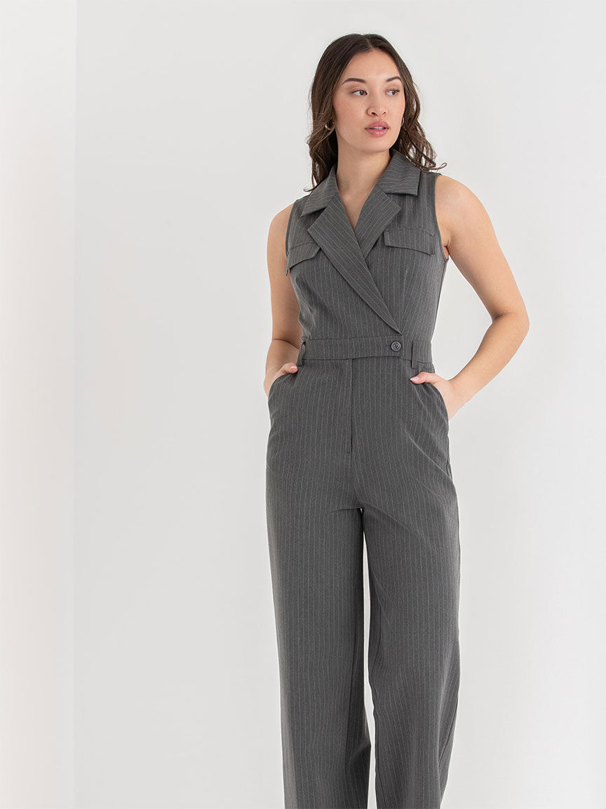 Grey jumpsuit deals