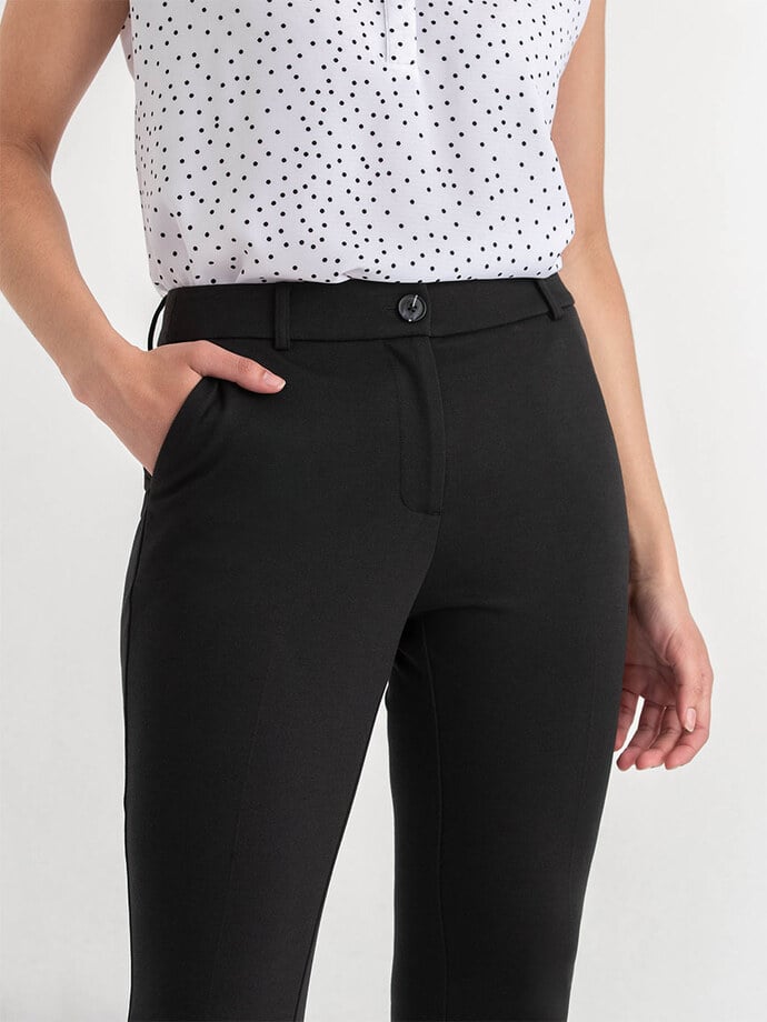 Flared Ankle Pants in Ponte Twill Image 2