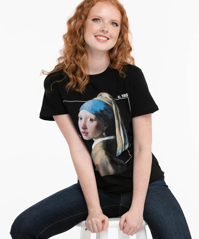 Girl with a Pearl Earring Graphic Tee Image 2