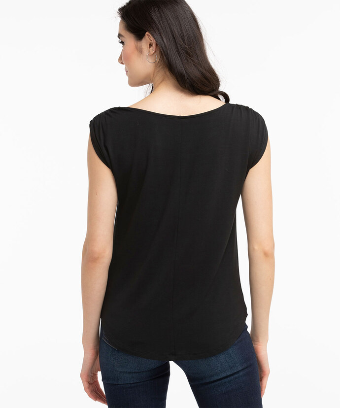 Eco-Friendly Ruched Shoulder Tee Image 4
