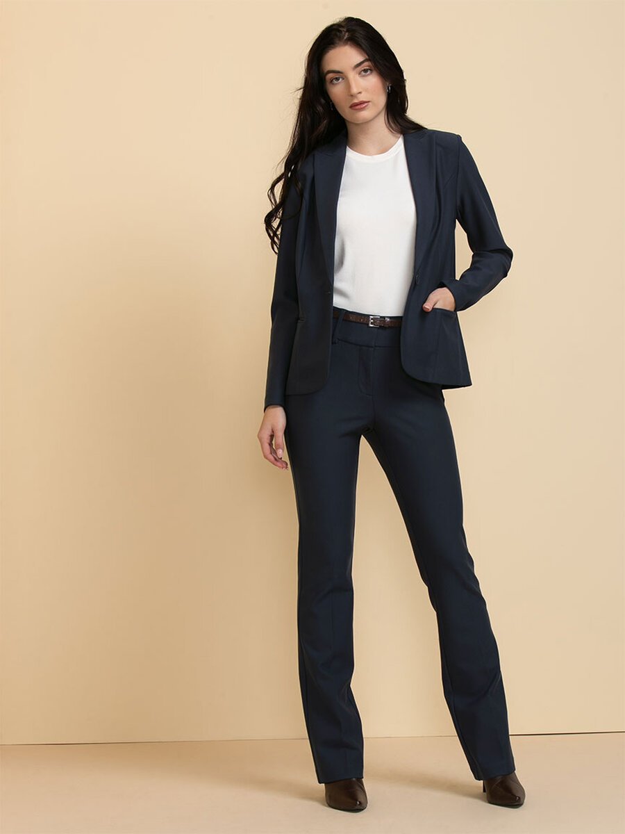 Oxford Suiting Blazer in Luxe Ponte