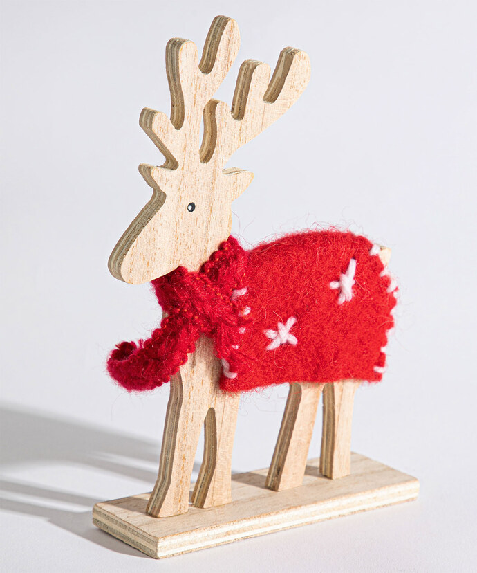 Wooden Reindeer Decoration Image 2