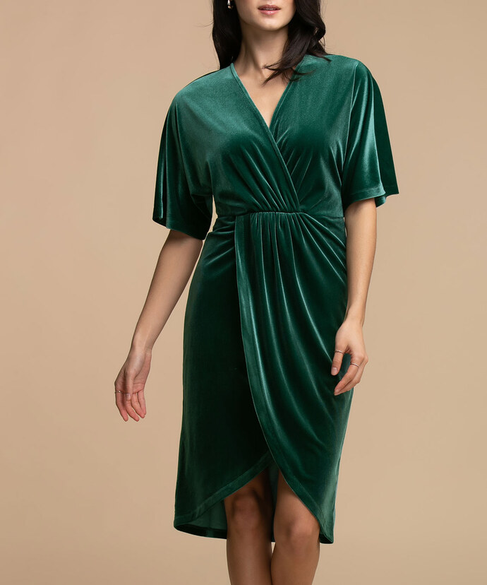 Velour Midi Dress Image 2