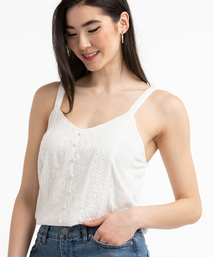 Eco-Friendly Strappy Eyelet Top Image 2