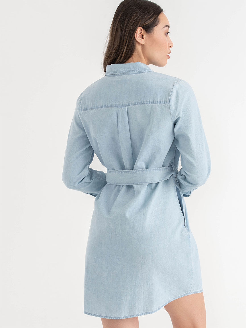 Denim Dress With Belt Ricki s Size M Light Wash Colour