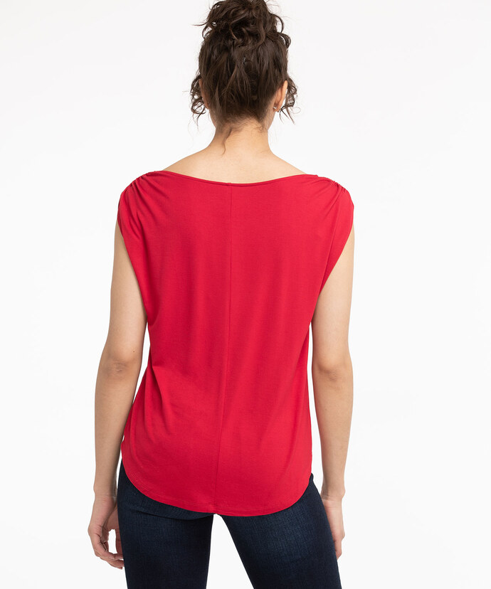 Eco-Friendly Ruched Shoulder Tee Image 4