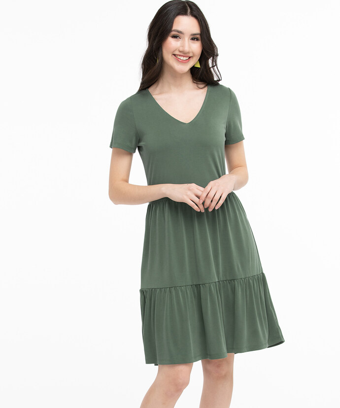 Tiered Short Sleeve Dress Image 1