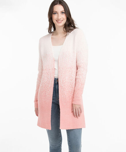 Ombre Cardigan, Snow White/Blush Ombre Cardigan, Snow White/Blush