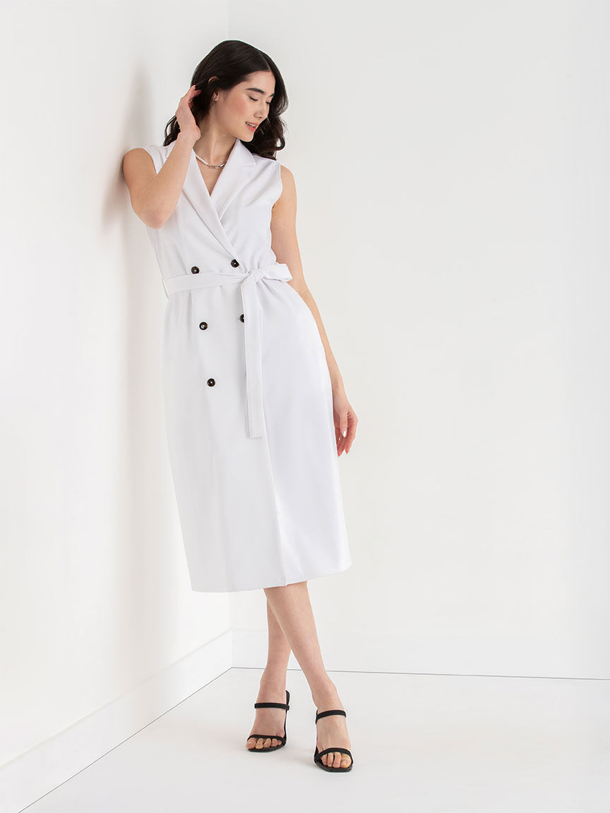 Sleeveless Blazer Dress in Ponte Twill Rickis