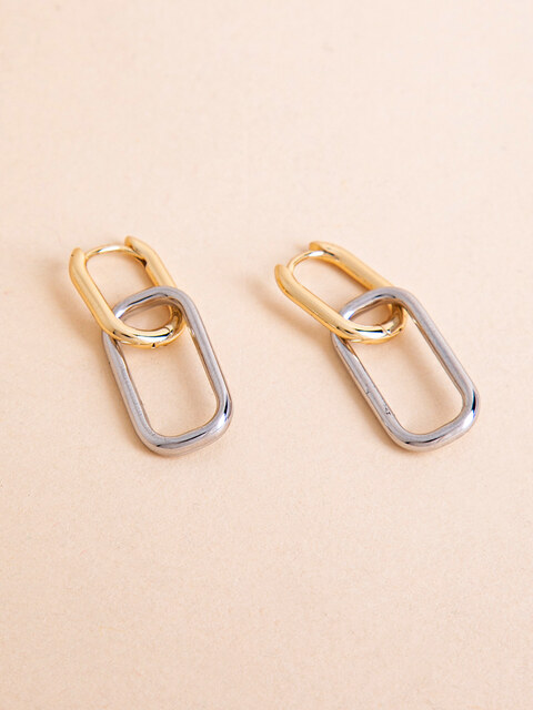 Drop Chain-Link Earrings