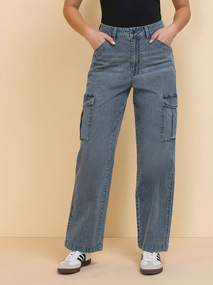 Lucy Loose Straight Cargo Jeans Image 4