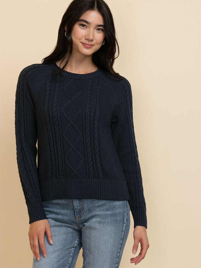 Cable Knit Pullover Sweater Image 5