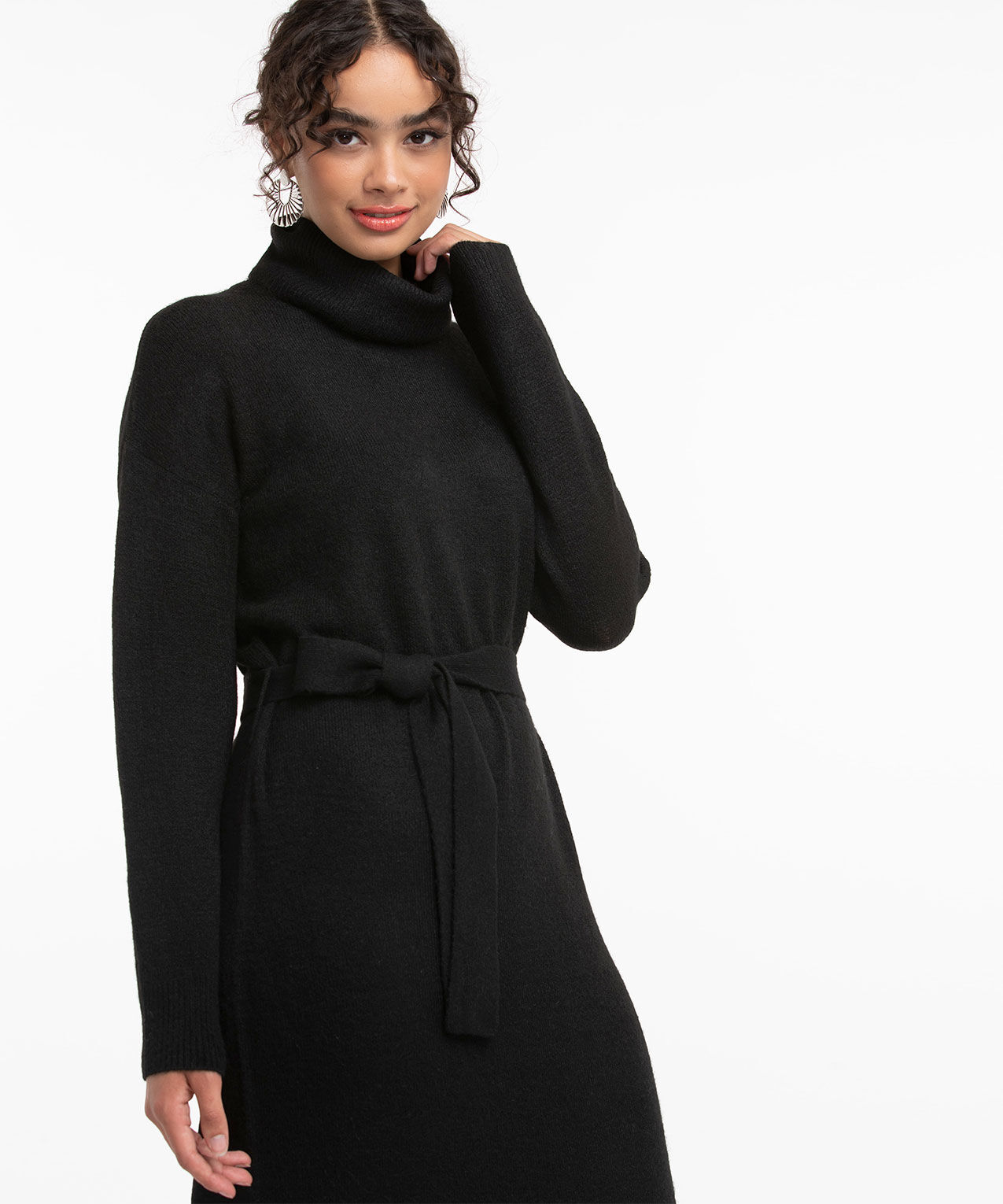 Big turtleneck sweater dress on sale