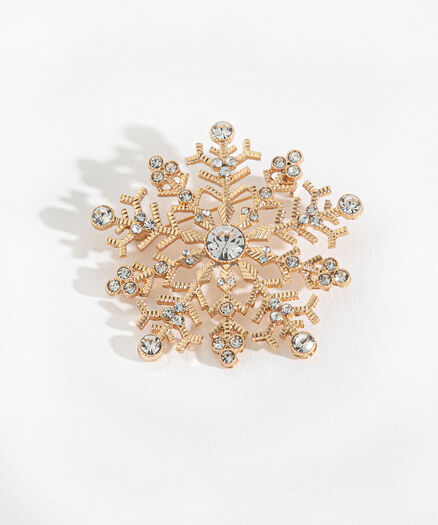 Gold Snowflake Brooch, Gold