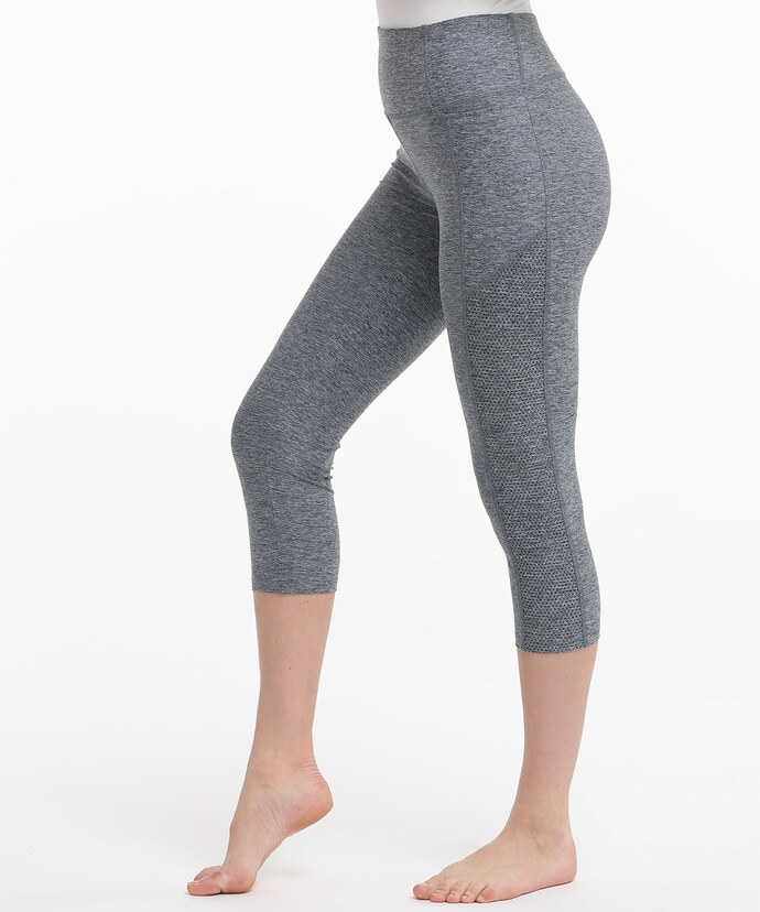 Space Dye Cropped Active Legging Image 5
