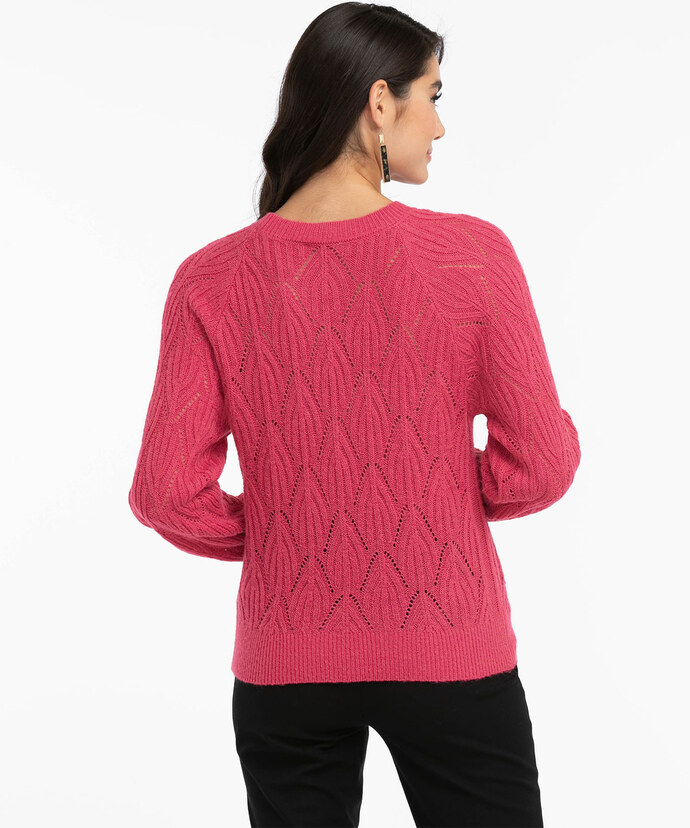 Pointelle Boat Neck Sweater Image 3