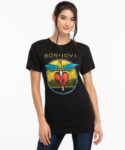 Bon Jovi Graphic Tee, Black/Bon Jovi
