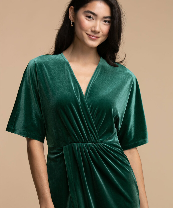 Velour Midi Dress Image 4