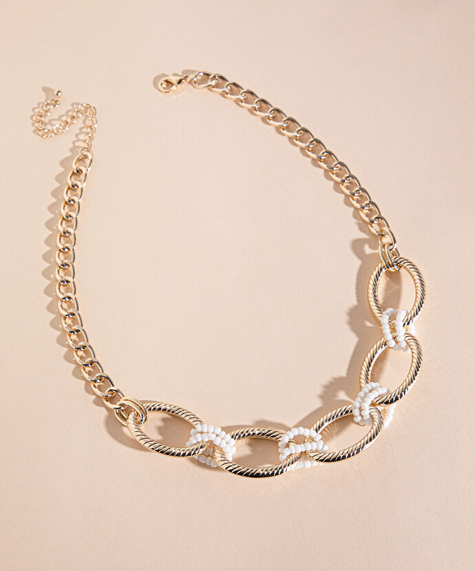 Gold Chain-Link Statement Necklace Image 1