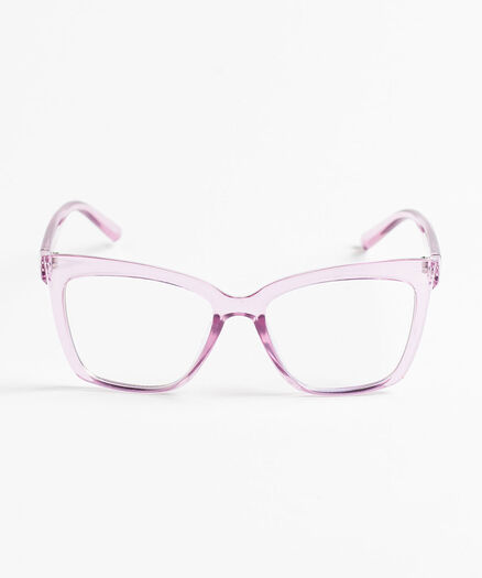 Blue Light Wayfarer Glasses, Light Purple