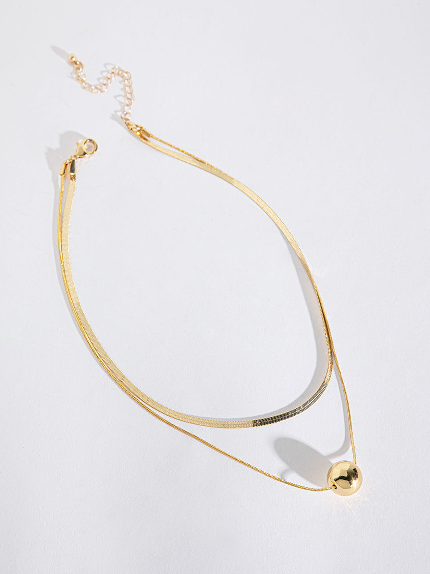 Layered shop spheres necklace