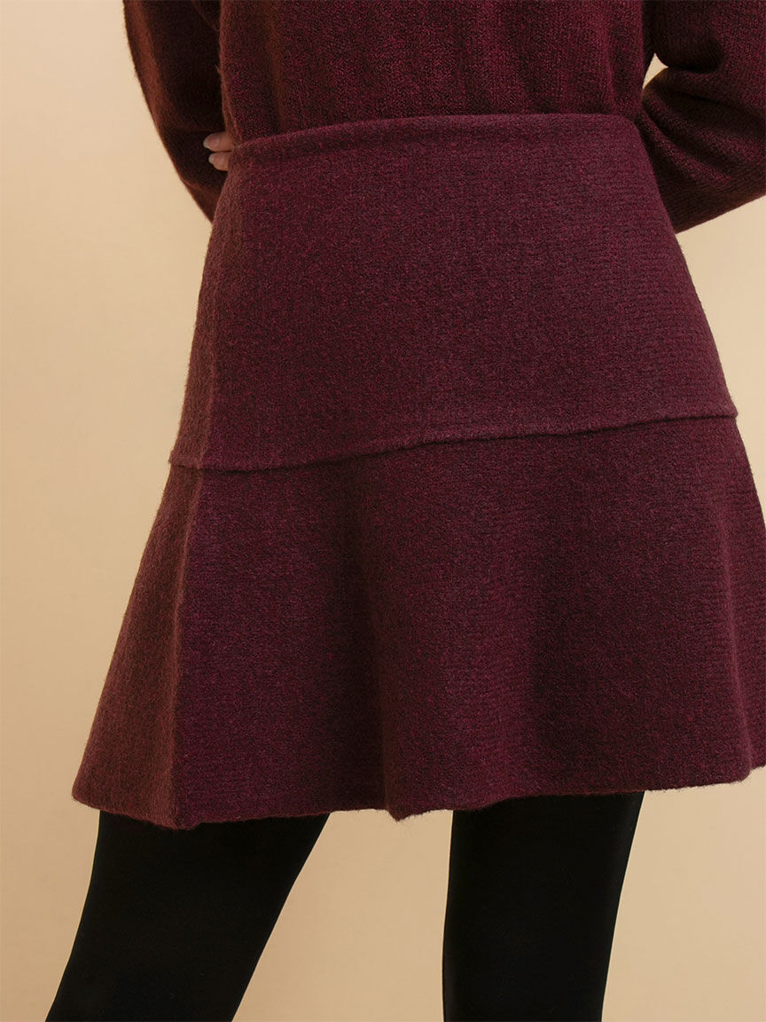Sweater flippy skirt top