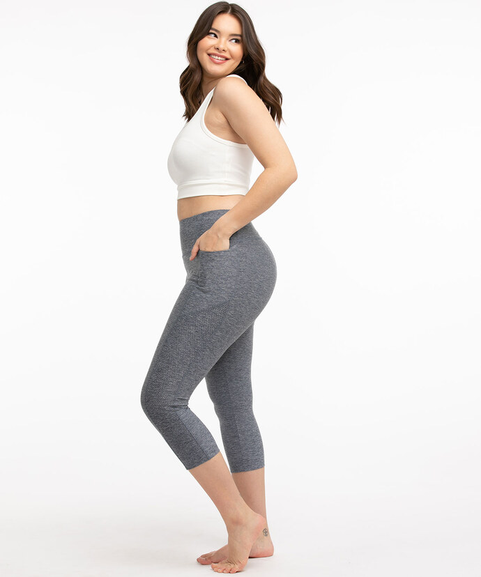 Space Dye Cropped Active Legging Image 1