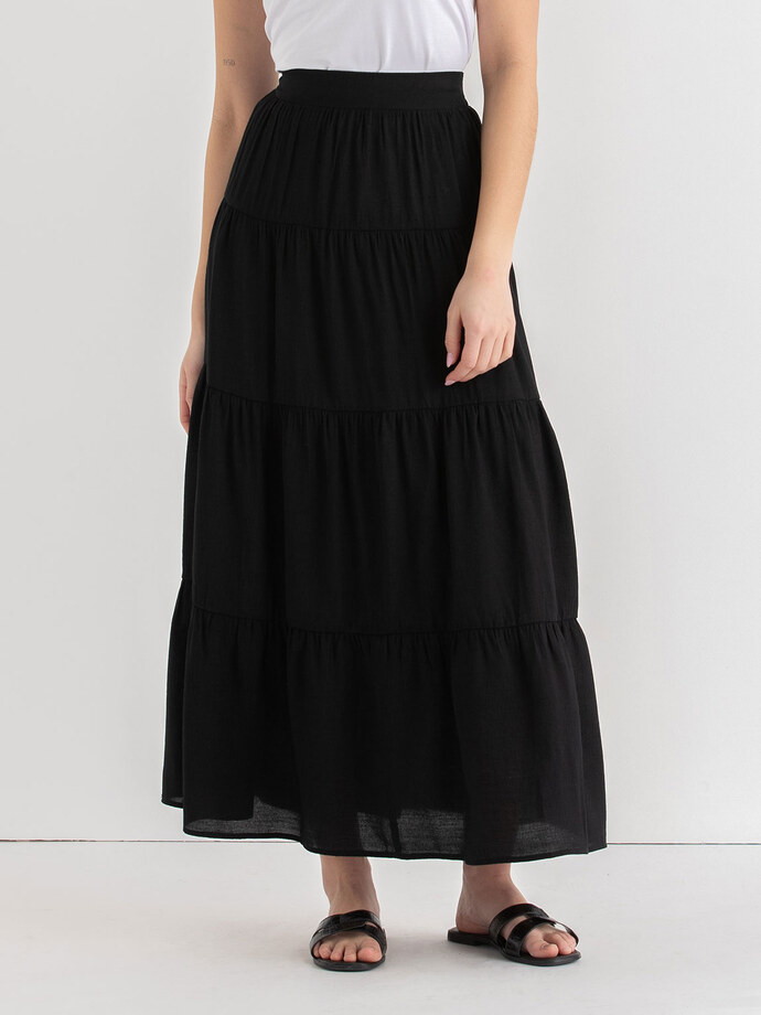 Tiered Maxi Skirt Image 1