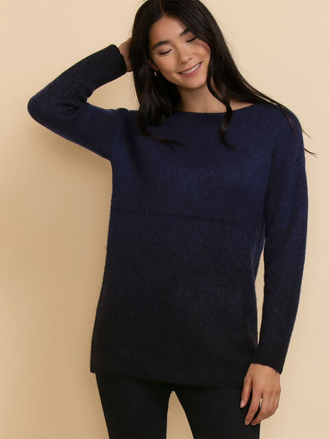 Ombre Boatneck Sweater