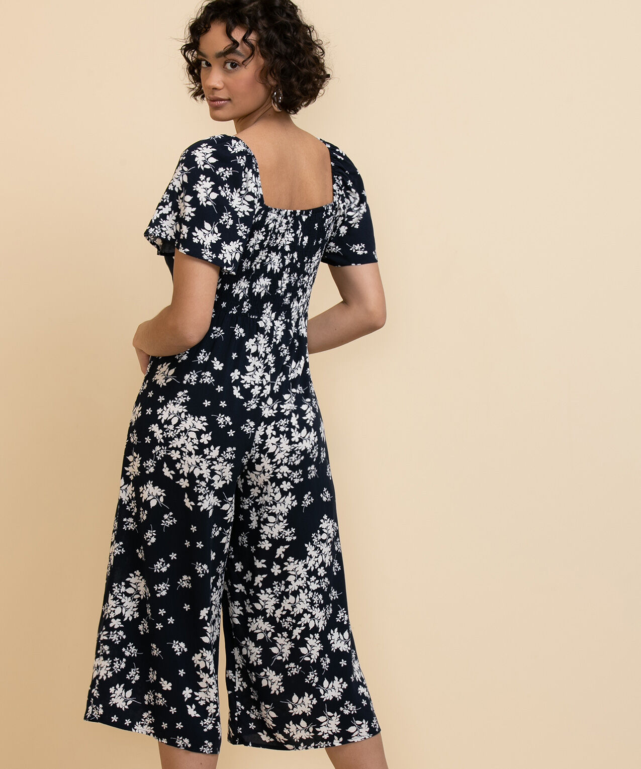 Luxology Square Neck Button Jumpsuit Luxology