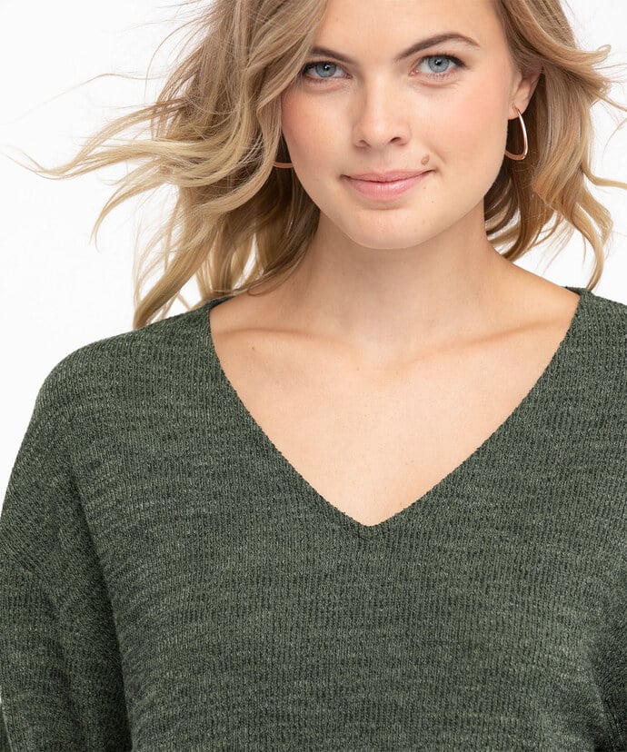 Ribbed Long Sleeve Sweater Image 2
