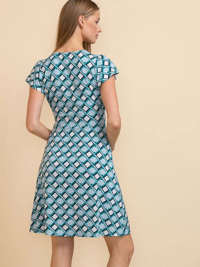 Short Sleeve Twist Front Dress Image 4