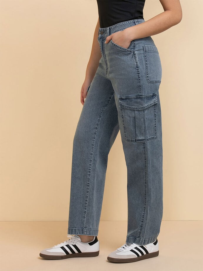 Lucy Loose Straight Cargo Jeans Image 1