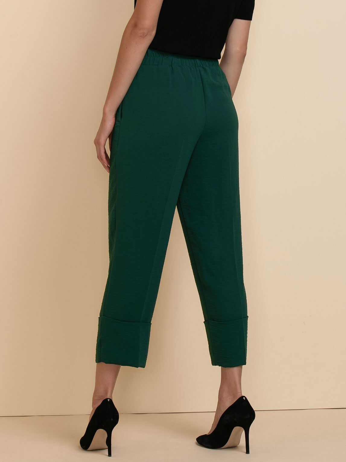 Straight Crop with Cuff Pant | Rickis