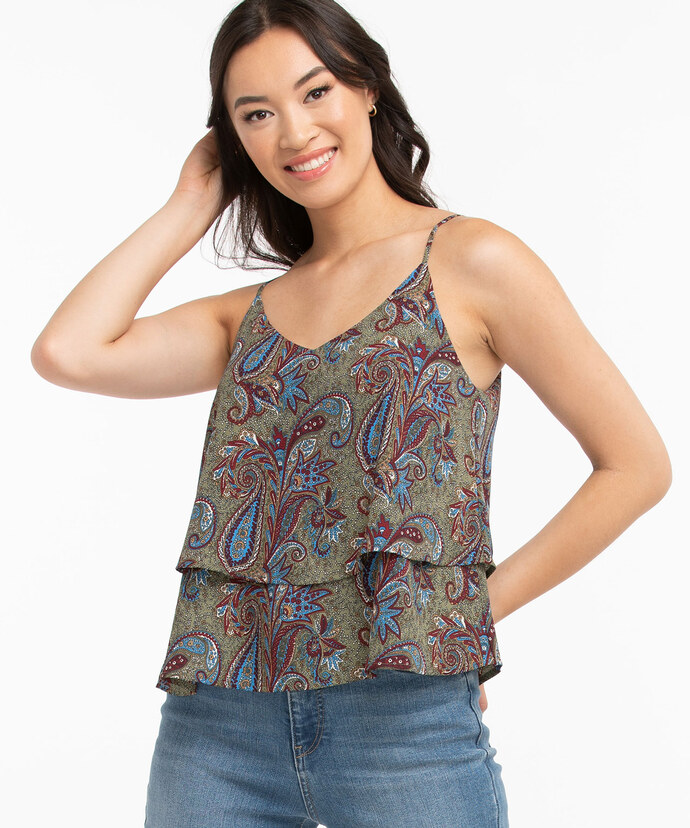 Tiered Strappy Tank Blouse Image 5