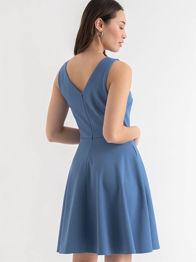 Iconic Crepe Fit 'N Flare Dress with Pockets Image 4