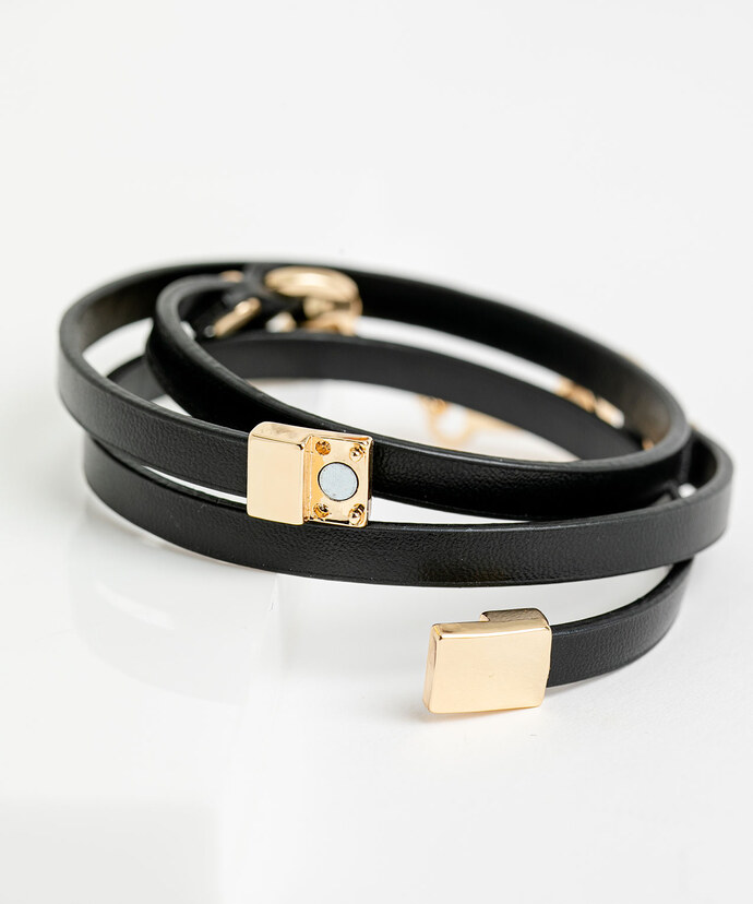 Vegan Leather Wraparound Bracelet Image 3