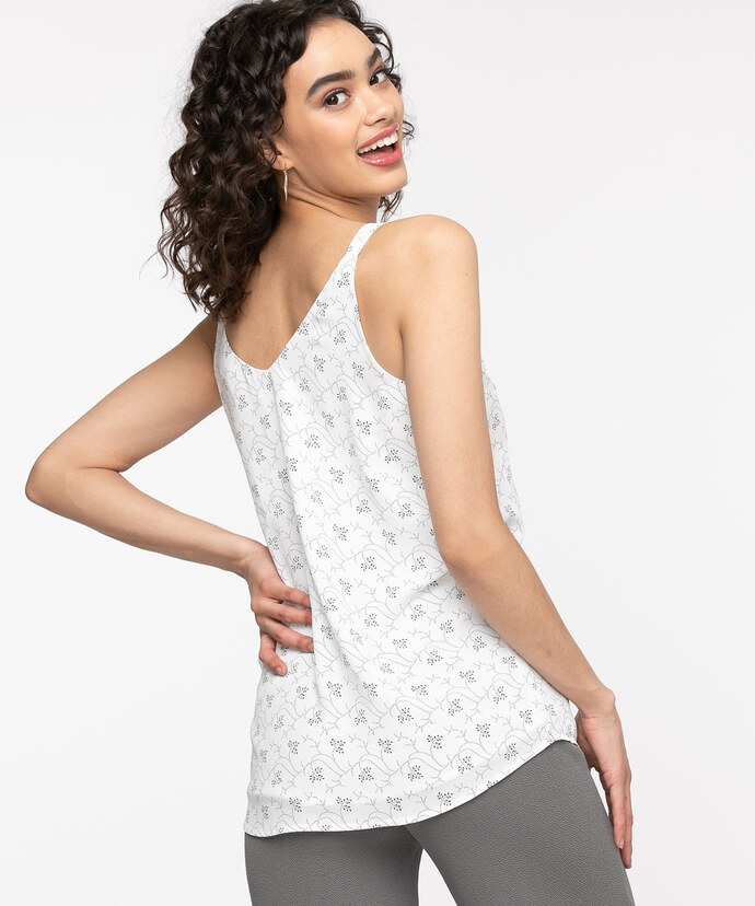 Strappy Double Layer Sleeveless Blouse Image 4