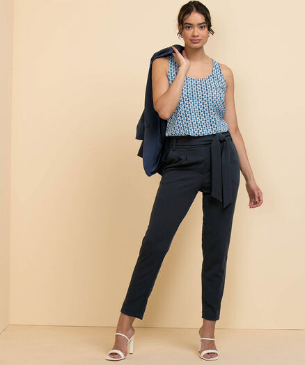 High Waist Tapered Pant by Jules & Leopold, Navy