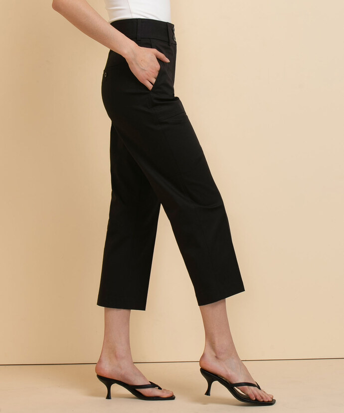 Cotton-Blend Cropped Trouser Image 3