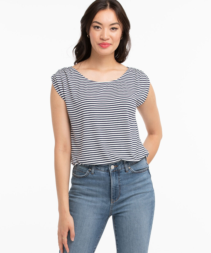 Eco-Friendly Ruched Shoulder Tee Image 3